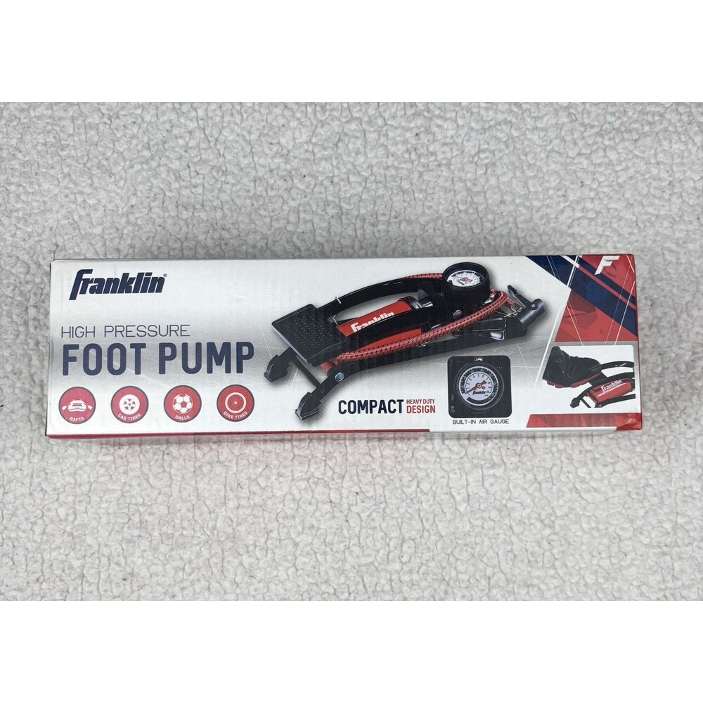 Compact Air Pump with High-Pressure Foot Pedal Franklin Sports